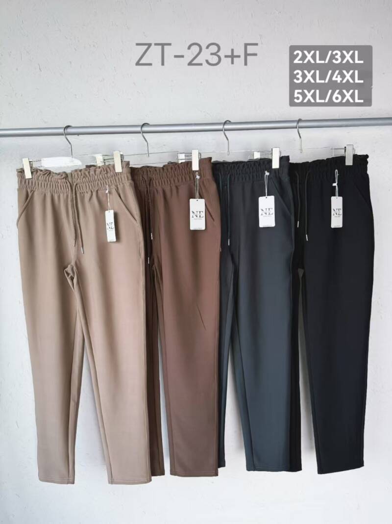 Spodnie damskie Roz 2XL-6XL, 1 kolor Paczka 12 szt